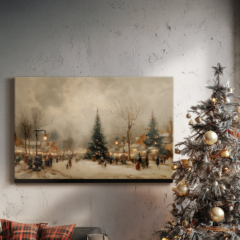 Sapin miel à minuit - Toile tendue avec châssis de qualité supérieure, H 18 po x l 12 po