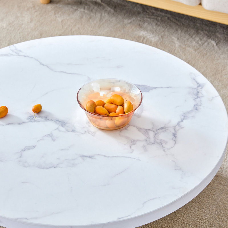 Table basse ronde, Blanc