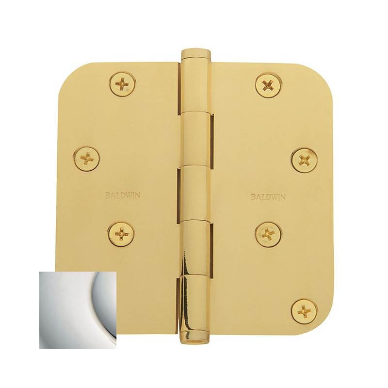 4" H x 4" W Butt Bearing Single Door Hinge, Lifetime Bright Nickel