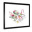 Pieuvre avec un bouquet de fleurs délicates - impression sur toile nautique et côtière-66837438-66837435