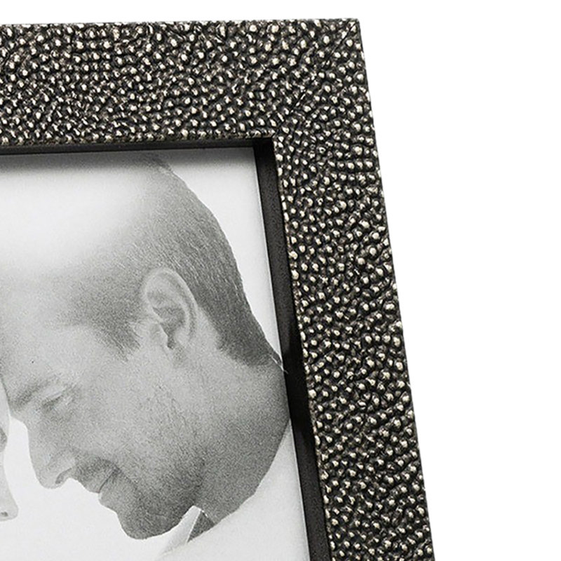 Cadre pour photo simple en bois embossé, Gris, 5 po x 7 po