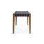 Orlando 62" Oak Wood Charcoal Bench-1140717670