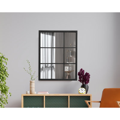 Egberto Rectangular Window Pane Wall Mirror