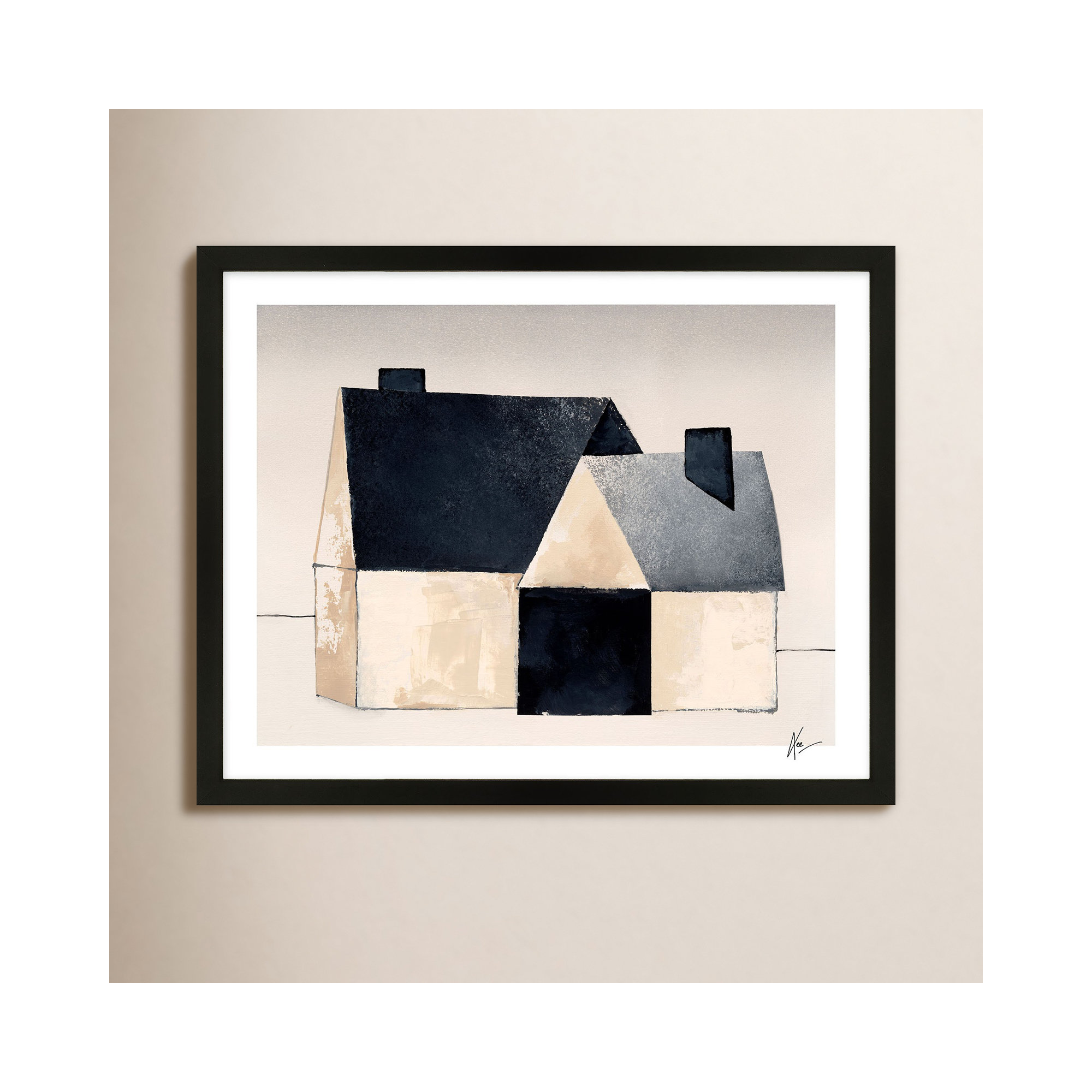 Urban Barn 2 by Lee Lessem, Black, 24" H x 30" W x 1.25" D