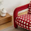Chaise moderne et simple en tissu rouge