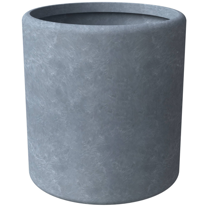 Monforto Handmade Pot Planter, Aged Concrete, 18.5" H x 16" W x 16" D