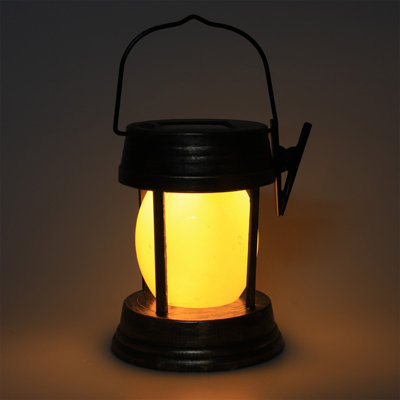 Night Light Retro LED Solar Induction Horse Lamp Outdoor Camping Lights Solar Lantern Portable Flame Lamp
