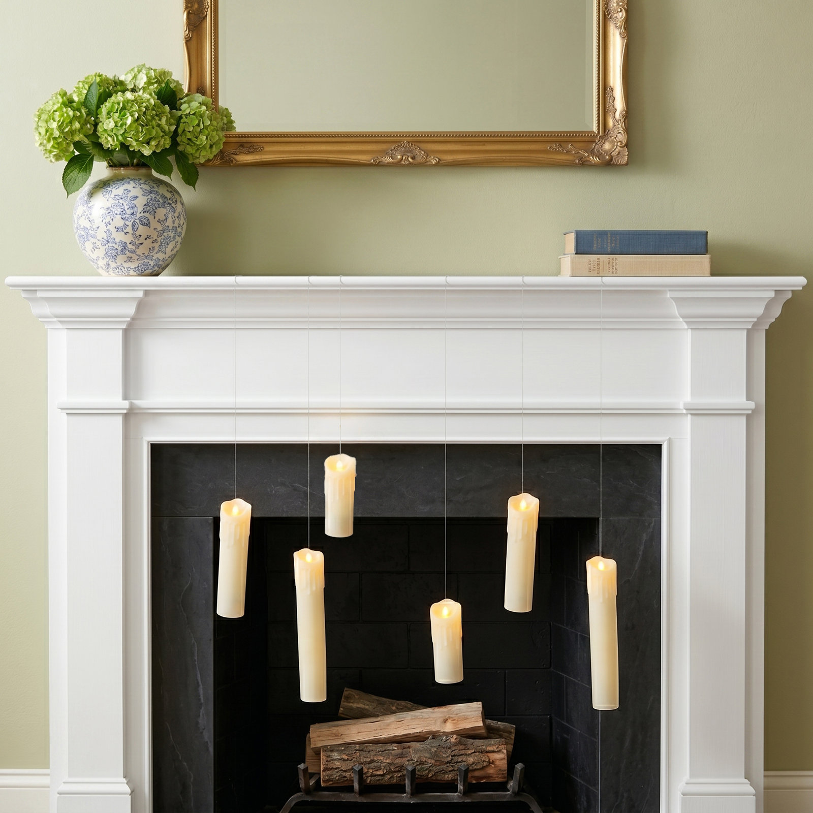 Flameless Taper Candle Set