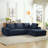 L-Shape Sectional Oversized Sofa with soft cushion-1904383008-1904383453