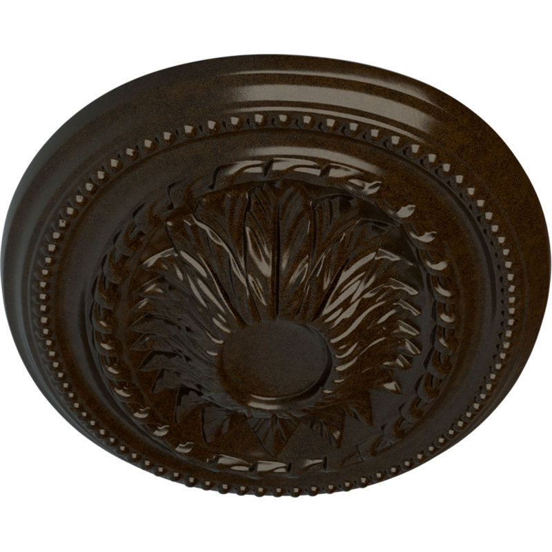 Endurathane Richmond Ceiling Medallion, 18"OD x 1 3/8"P (Fits Canopies up to 2 5/8"), Hand-Painted Root Beer Crackle Finish