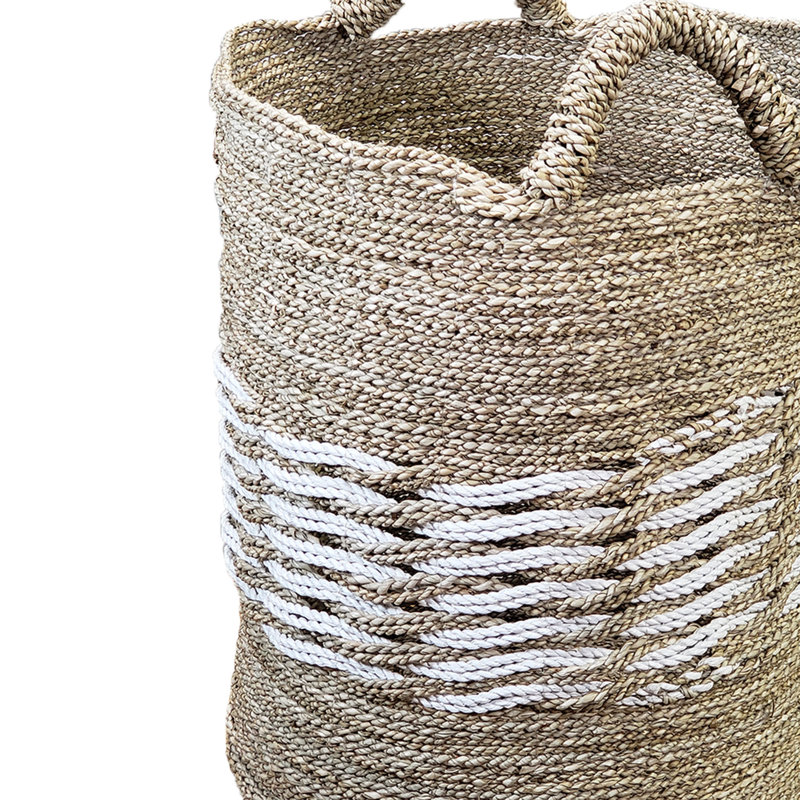 Breakwater Bay Seagrass Decorative Basket, 19" H x 15" W x 15" D