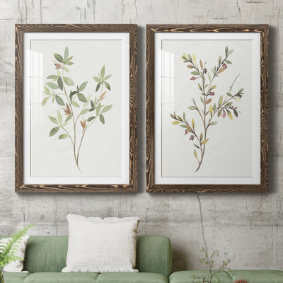" Single Sprig I " 2 - Pieces Painting Print