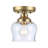 Zarach 1-Light Semi-Flush with Clear Glass-422325089
