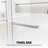 Catalyst 68"- 73" W X 79" H Double Sliding Frameless Shower Door In Brushed Nickel With 3/8" Clear Glass-133996244-96391519