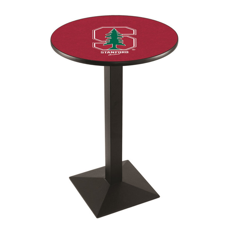 Round Metal Base Dining Table, Black Wrinkle, Stanford University