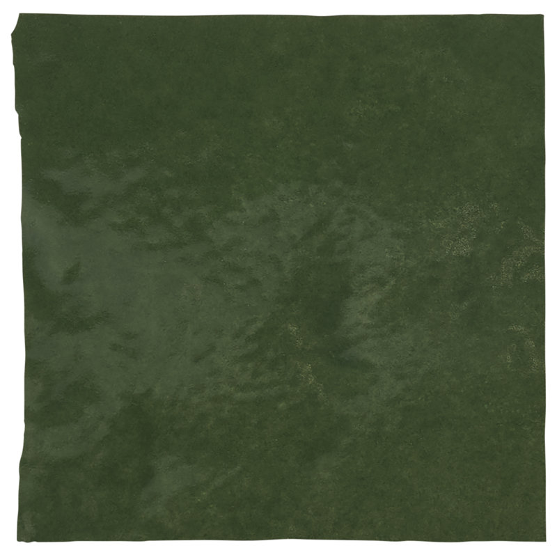 Virello 4x4 Glossy Ceramic Wall Tile, Forest Green