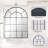 Elaine Arched Window Pane Wall Mirror-1984895680-1988491447