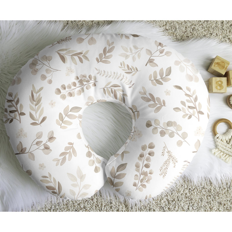 Botanical Taupe Nursing Pillow Cover Case by Sweet Jojo Designs