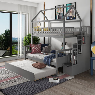 Allenport Kids Twin Over Full Bunk Bed with Trundle