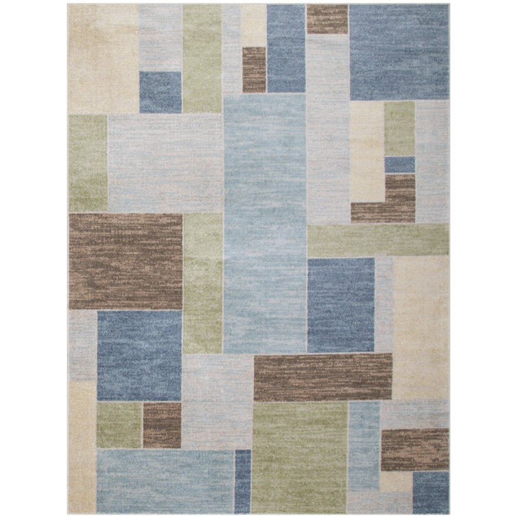 Brec Washable Geometric Indoor Rug