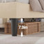 Structure de lit simple avec lumière DEL et station de charge, lit plateforme avec tête de lit tapissier, aucun sommier requis-1423324262-1423324257