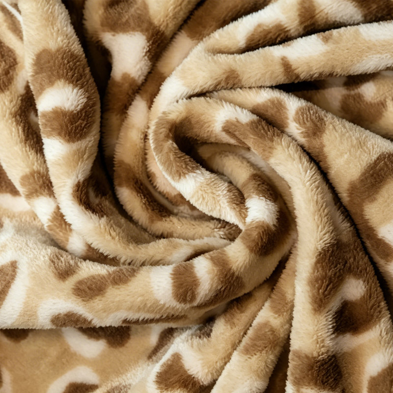 Jeté en flanelle Leopard