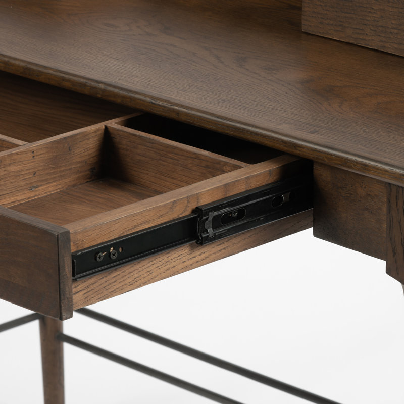 Bureau en bois massif avec huche Romeo