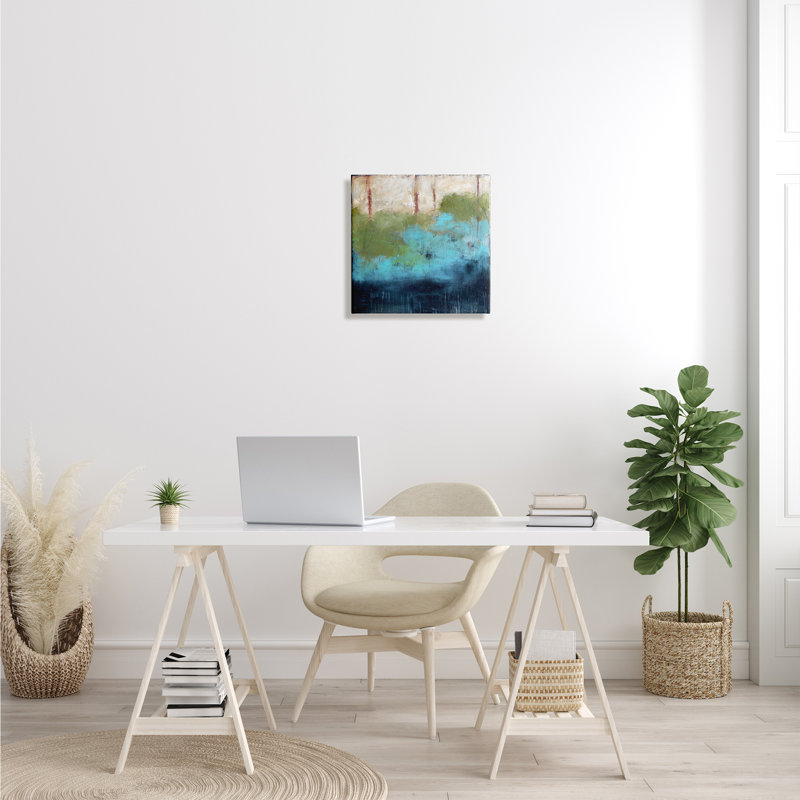«Forest Floor River Abstraction» par Judi Bagnato, Toile tendue, H 17 po x l 17 po