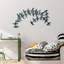 Accessoire mural décoratif en métal fait à la main, 29,5 po x 53,5 po | 100% métal, épaisseur: 0,06 pouce | Conception unique peinte à la main en bleu et en noir, parfaite pour la décoration intérieure moderne | Fixation murale facile, élégante et durable-2034176085