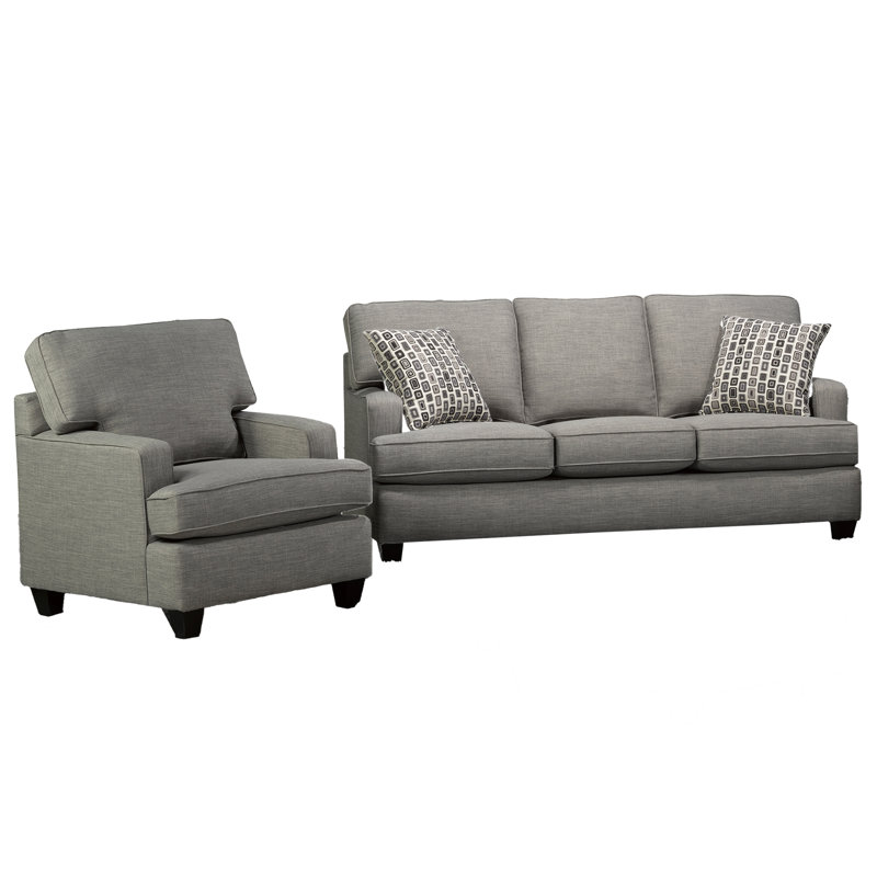 Baxter Fabric Sofa & Chair Set, Stone, Stone