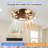 20-Inch Farmhouse Caged Low-Profile Ceiling Fan With 4 Lights And Remote-1881342303