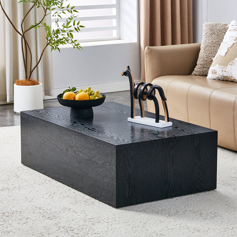 Wood Coffee Table, Black Wood
