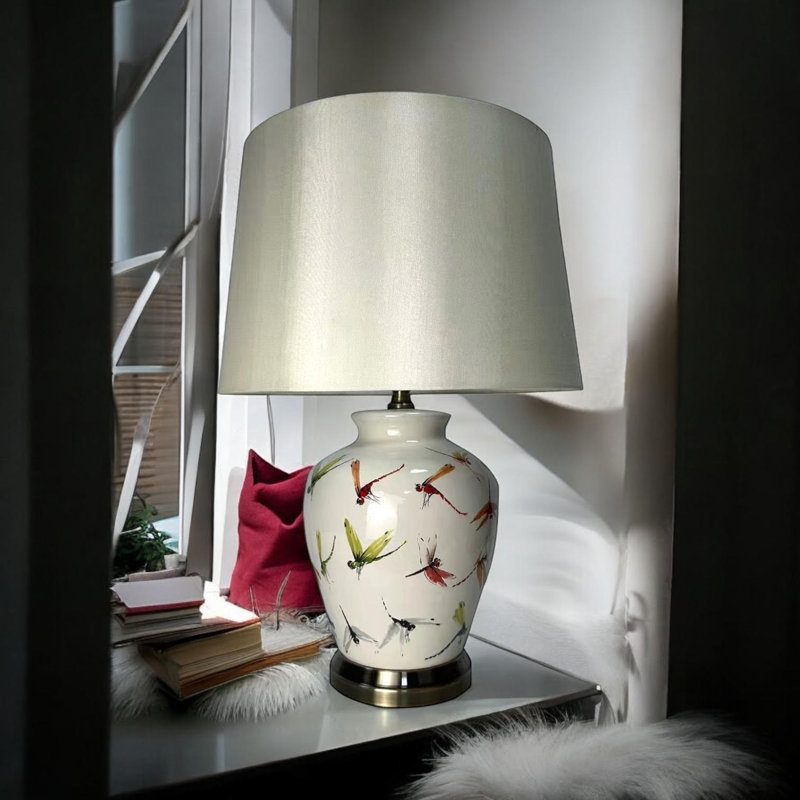 Snaresbrook Ceramic Table Lamp, Silver