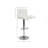 Swivel Faux Leather Adjustable Hydraulic Bar Stool, Set Of 2, White-666184391