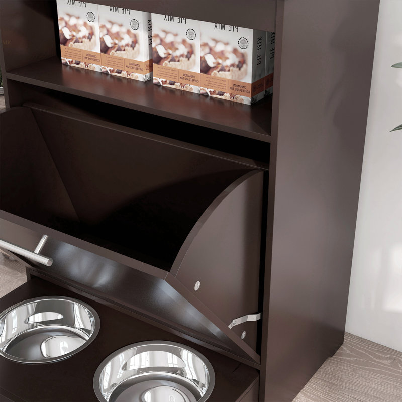 Station d'alimentation pour animaux Pawhut, Brun