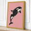 Leaping Orca Modern - Wrapped Canvas-134712738-134712751