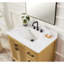 Meubles-lavabos en chêne naturel (incluant le meuble et le lavabo) - Rangement en bois massif de 91 cm