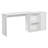 180? Rotating White L-Shaped Computer Desk with Storage, Drawer & Cabinet