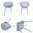 2-Piece Set of Contemporary Lounge Chairs – Crafted from Durable All-Weather PP Plastic, Perfect for Indoor & Outdoor Use-1807717511