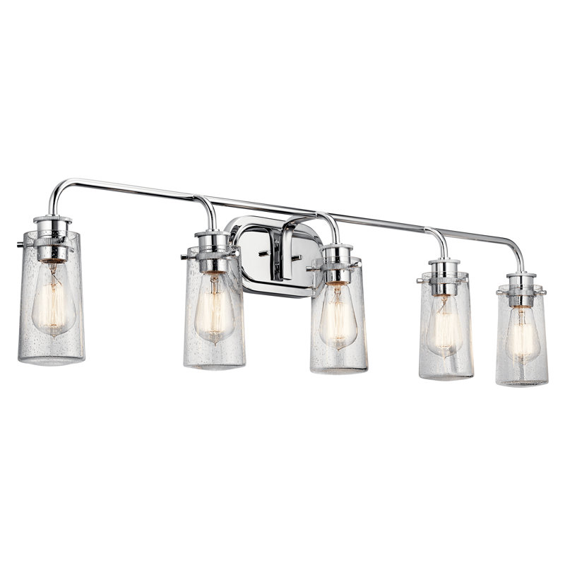 Éclairage de salle de bain à intensité variable 5 lumières Scandia, Chrome