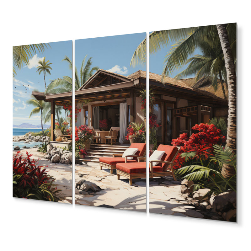 Caraibe Tropical Retreat I Nautical & Beach Wall Decor on Metal