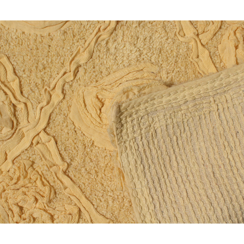 Tapis de bain 100% coton Schoenberger (ensemble de 3), Jaune