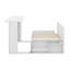 Lit de jour extensible avec bureau amovible et table d'appoint hydraulique, canapé multifonctionnel 4-en-1 Be-1351260419-1351260421