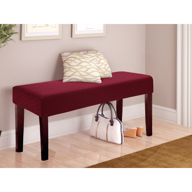 Housse pour repose-pieds, Mélange de polyester bourgogne