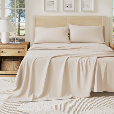 Ultra-Soft Cotton Heathered Melange Jersey Knit Sheet Set