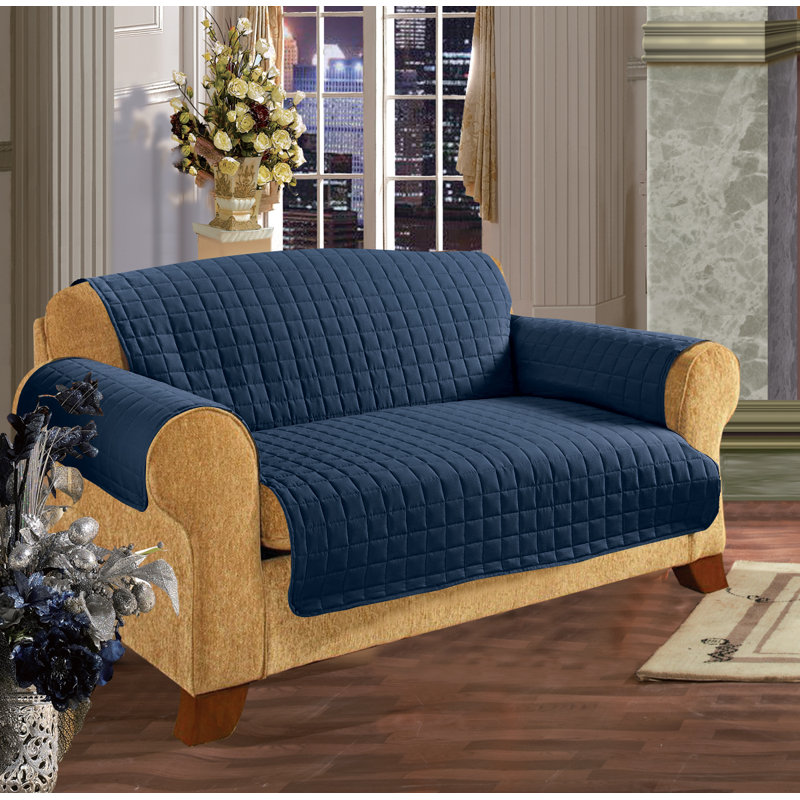 Protecteur de mobilier en microfibre réversible pour canapé avec sangles, 75.5'' H x 85' W