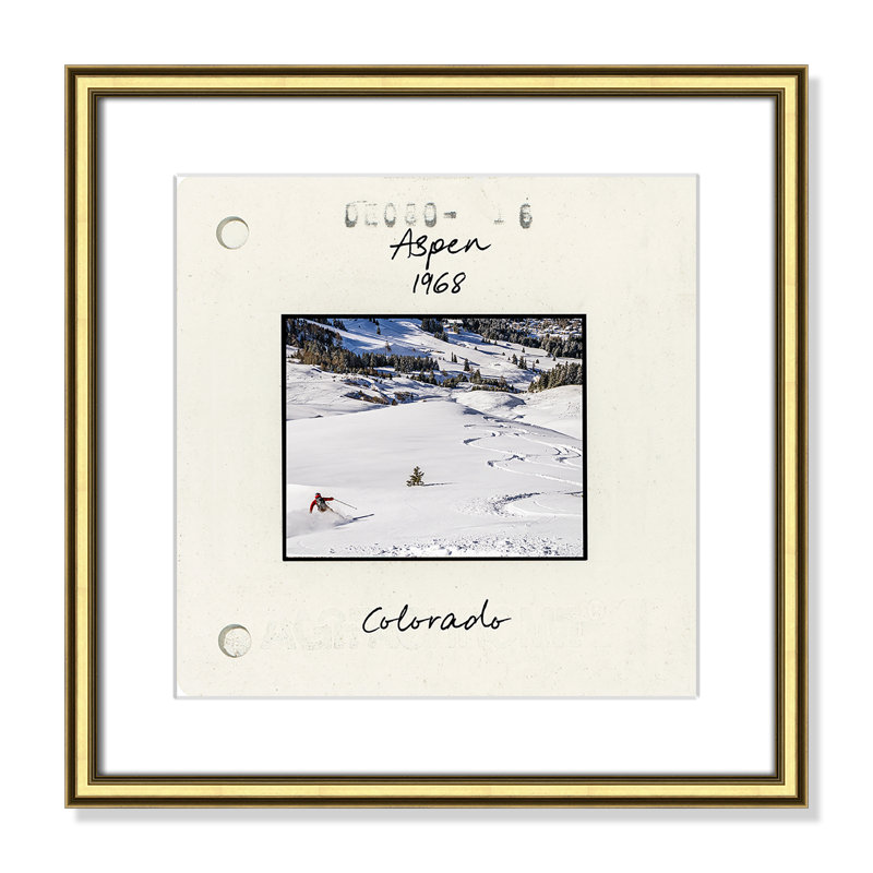Aspen Print par CAD Designs, 18.25'' W x 18.25'' H, Matted Print, Or classique