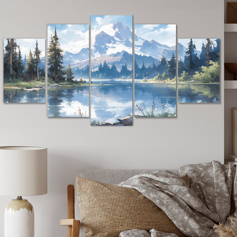 Hanneke - Countryside Canvas Art Print - 5 Panels