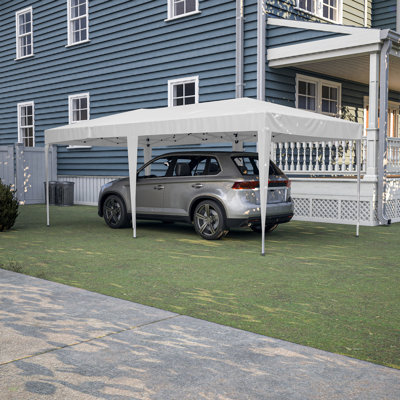 Tente pop-up avec 6 parois latérales, auvent extérieur Ez Pop-Up pour les fêtes, tente commerciale imperméable avec 3 hauteurs réglables, sac de transport, 6 sacs de sable, 6 cordes et 12 piquets