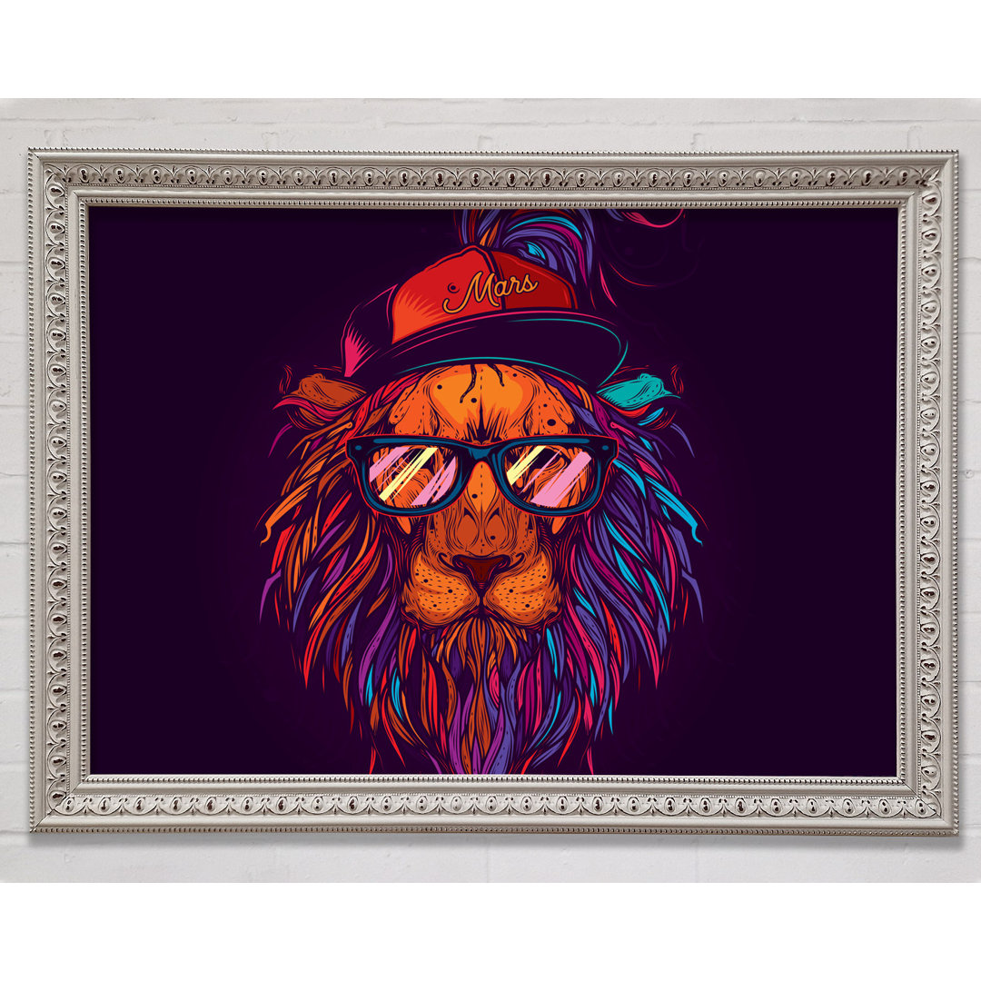 Lion Sunglasses - Einzelner Bilderrahmen Kunstdrucke